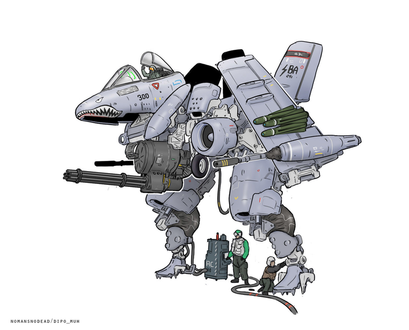 Illustration for article titled Modern Fighters As Transforming Mechs